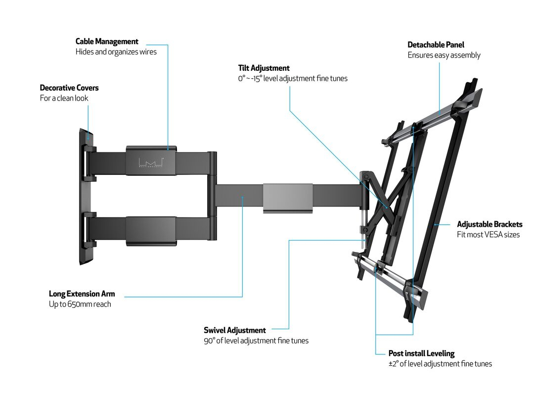 Multibrackets Muursteun VESA Flexarm Thin Large MB210143