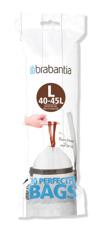 Afvalzak BRABANTIA 371547 PerfectFit L 45L 10pcs