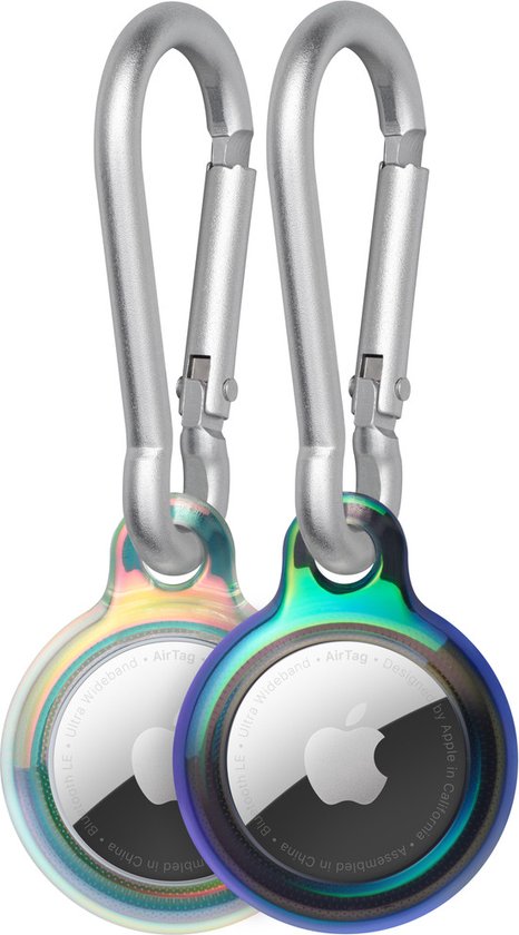 Tech21 EvoShimmer for AirTag, 2 pack, Holographic Red/Green