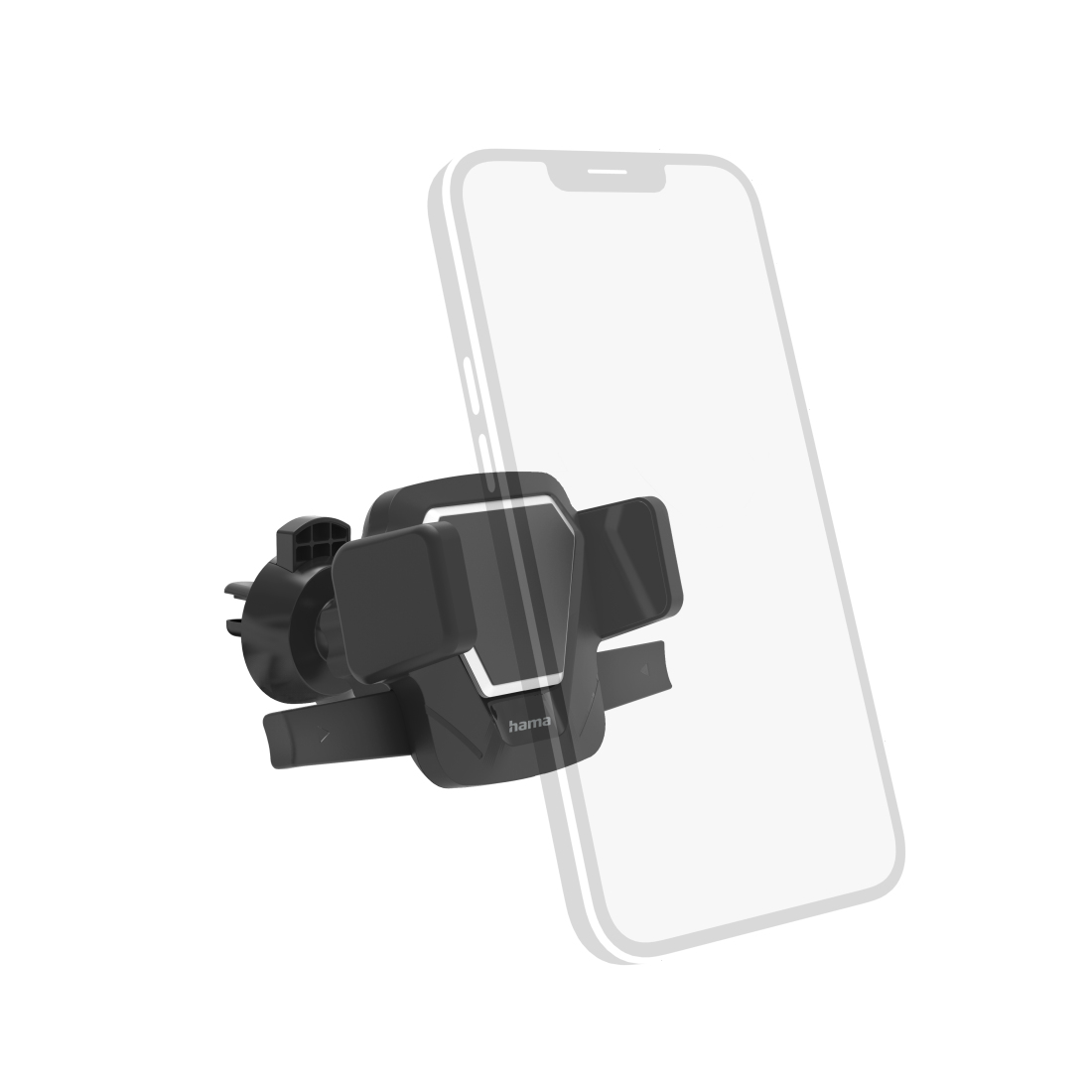 Hama Support voiture pr portable Easy Snap pr aérat., pivot. 360°, univ.