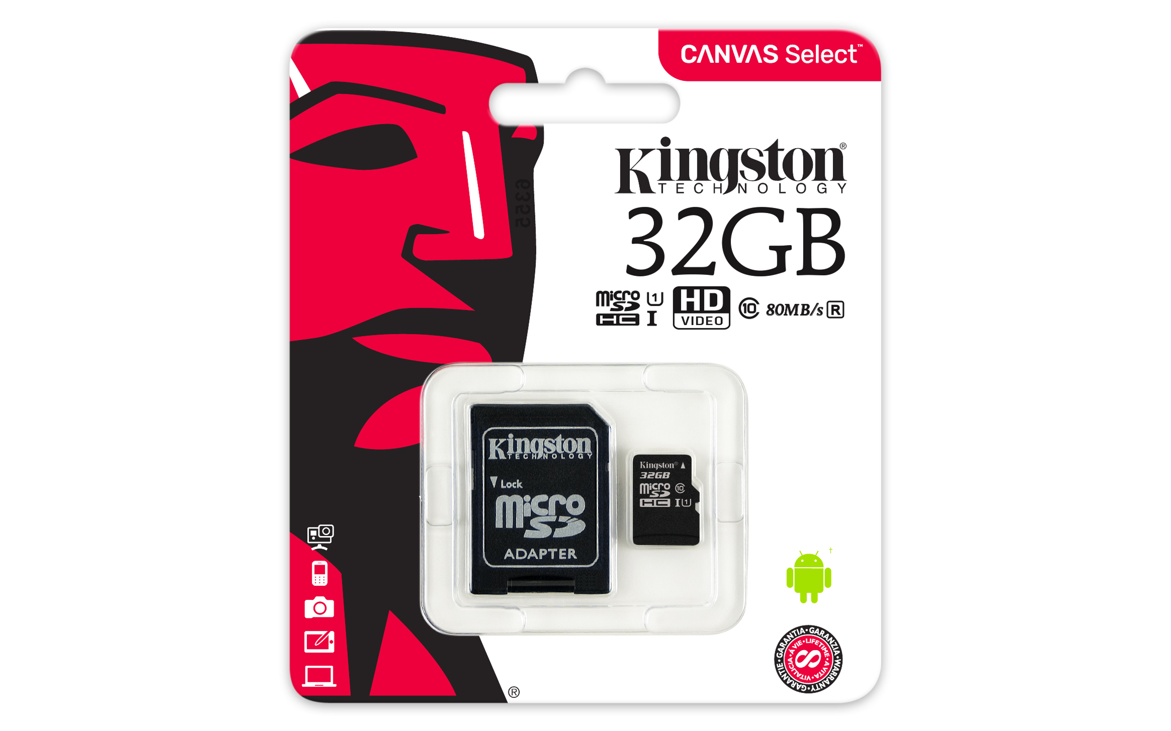 Kingston Technology Canvas Select 32 GB MicroSDHC UHS-I Klasse 10