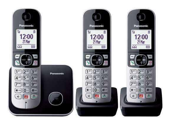 PANASONIC DECT KXTG6853NLB TRIO BLA