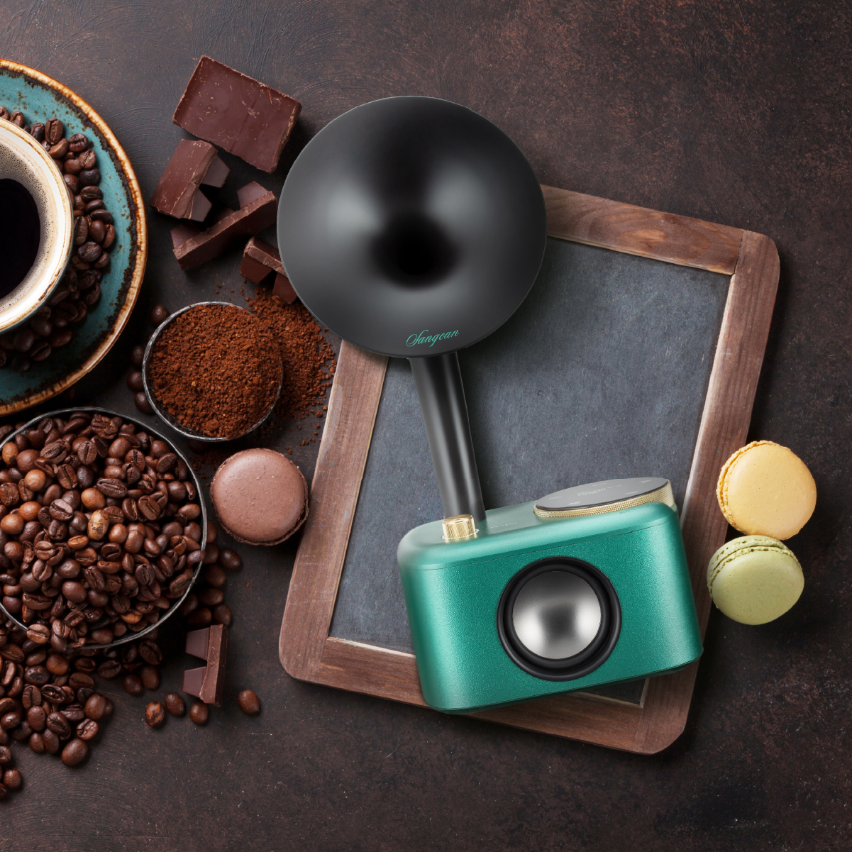 DAB+ radio SANGEAN CP-100D ocean/zwart