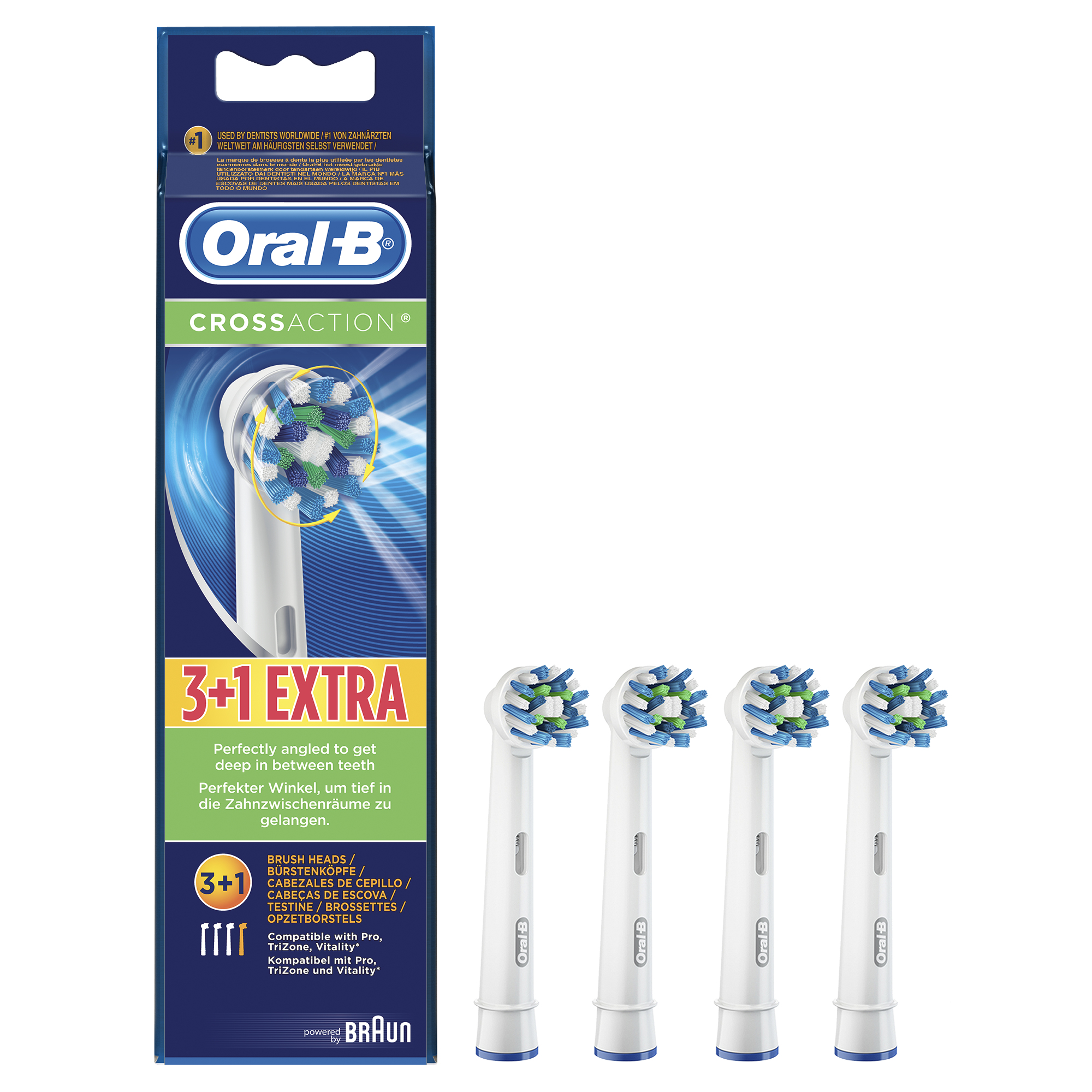 Opzetborstel Braun EB50 3+1ct (promo pack) Cross Action