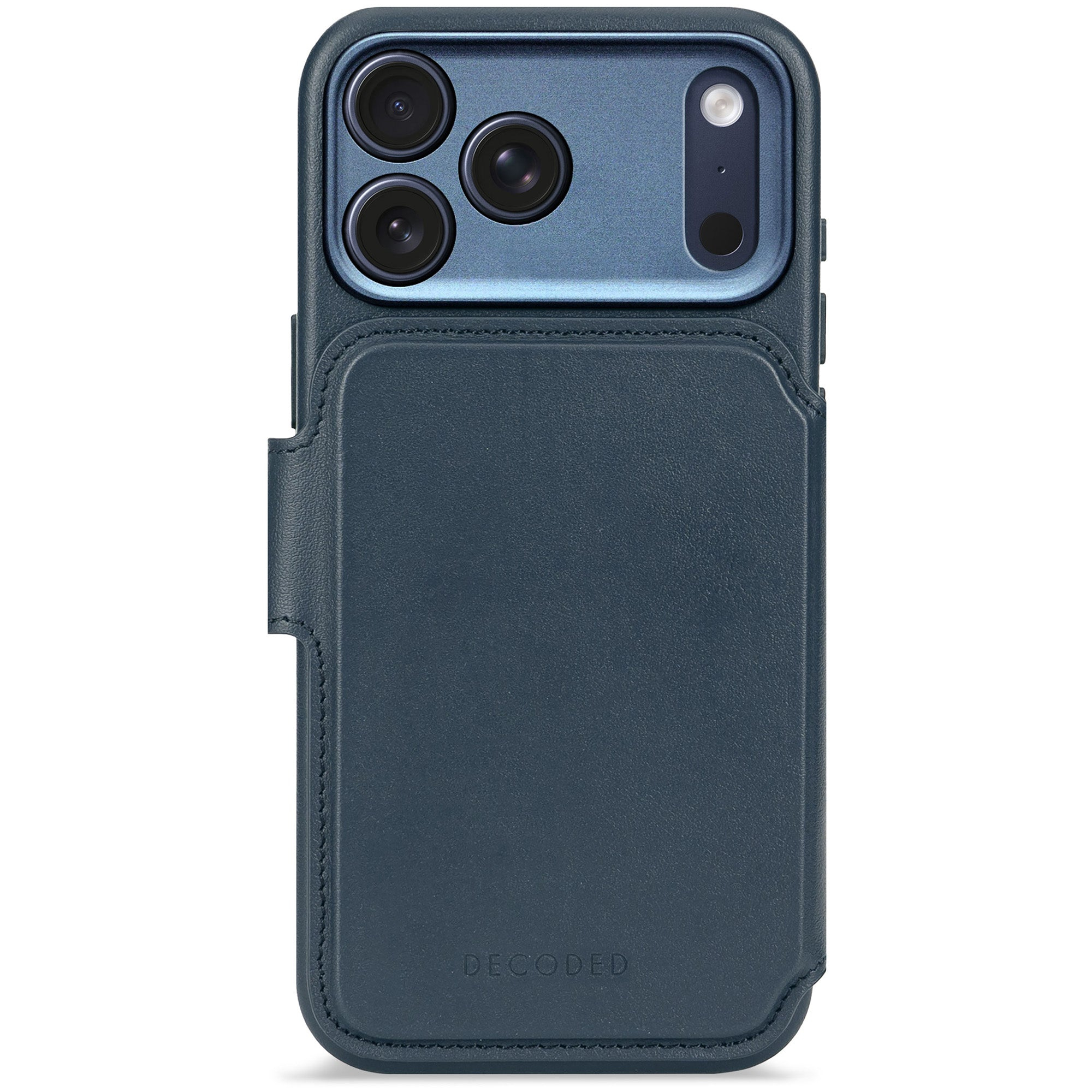 Decoded Leather Detachable Wallet Apple iPhone 18 Pro / 17 Pro Navy Shadow