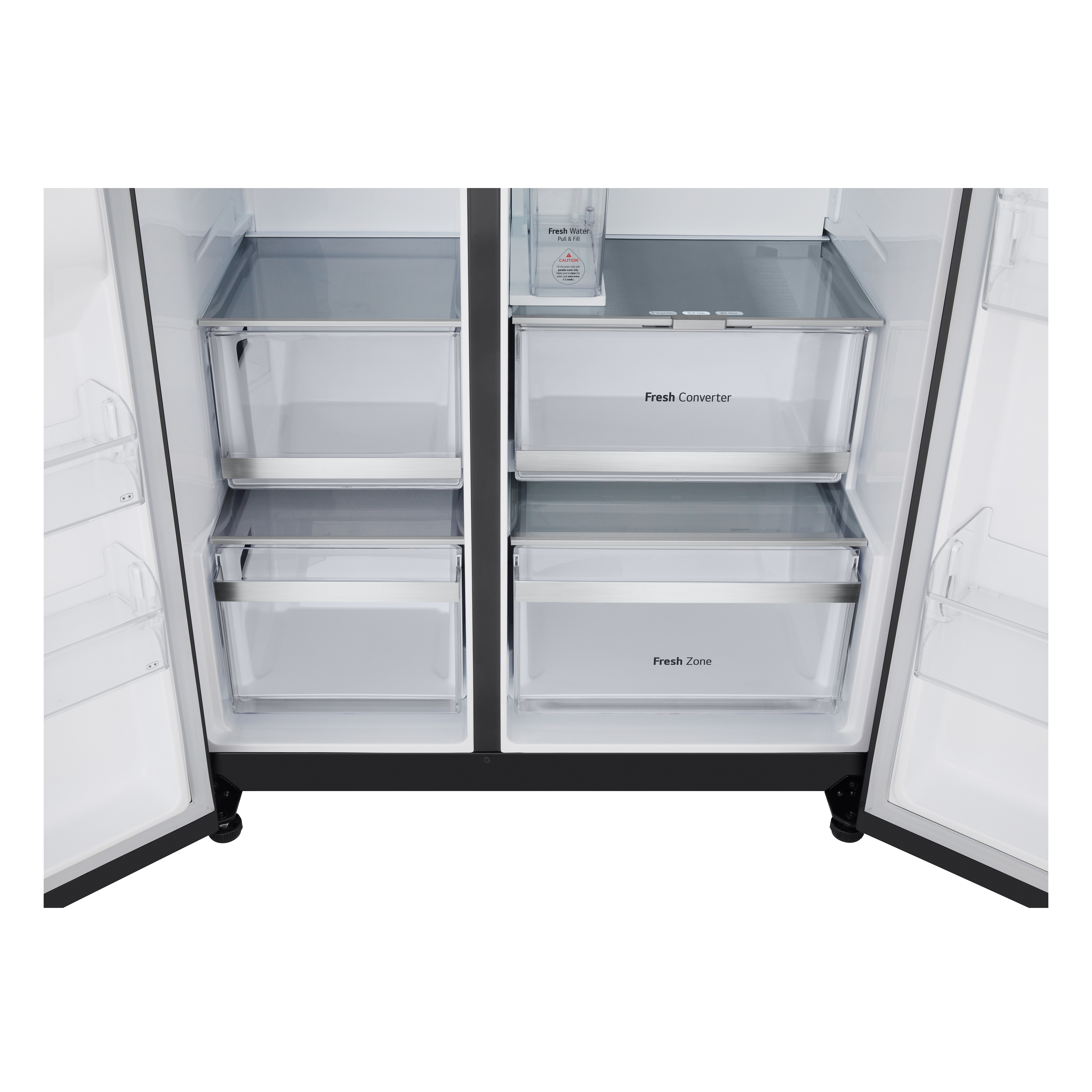LG InstaView GSXE91EVAD frigo américain Pose libre 628 L D Noir
