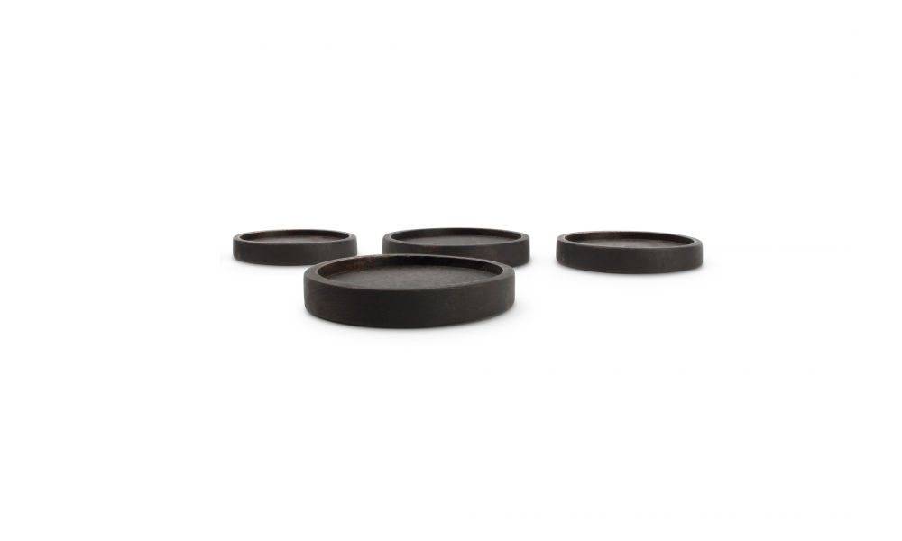 Glasonderzetter SPCollection 805647 Rural / hout / Zwart / set/4