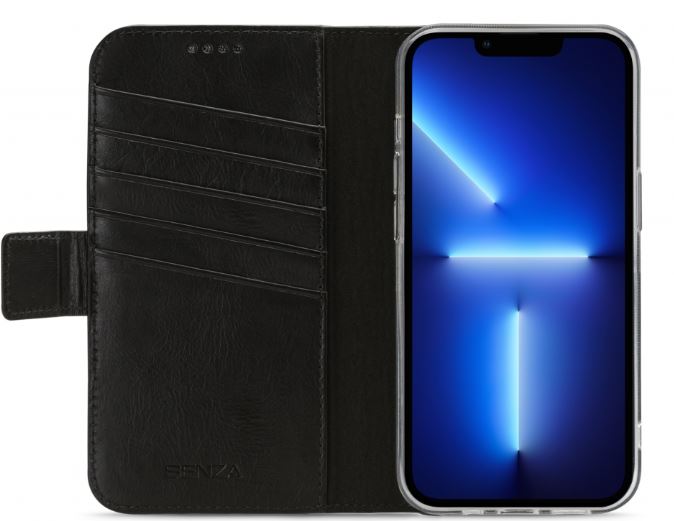 Senza Pure Leather Wallet Apple iPhone 13 Pro Deep Black