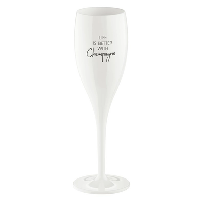 Glas KOZIOL 3916525 Cheers Life IsBetter With White 100ml