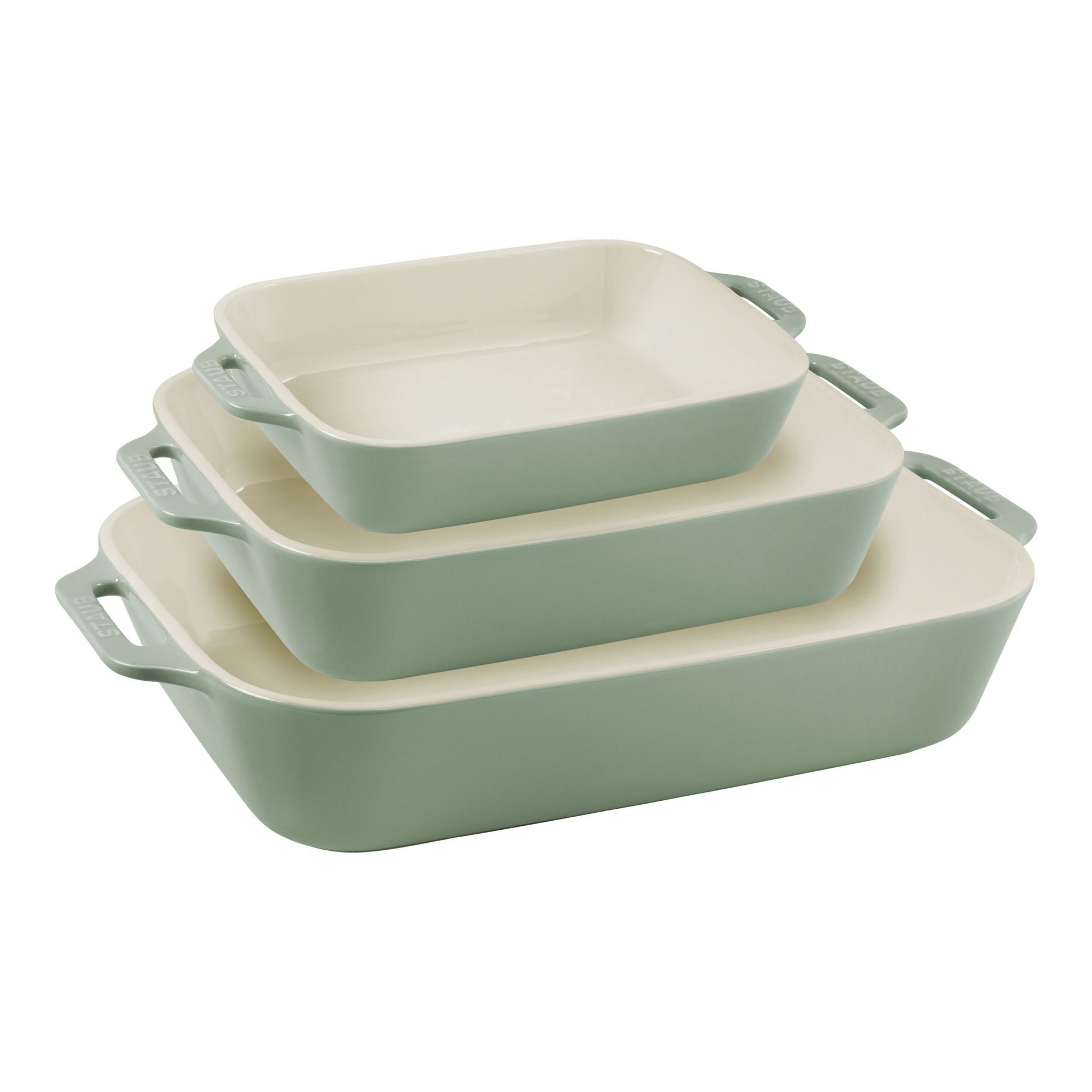 Ovenschalenset STAUB 1022771 20x16 cm + 27 x 20 cm + 34 x 24 cm / Eucalyptus