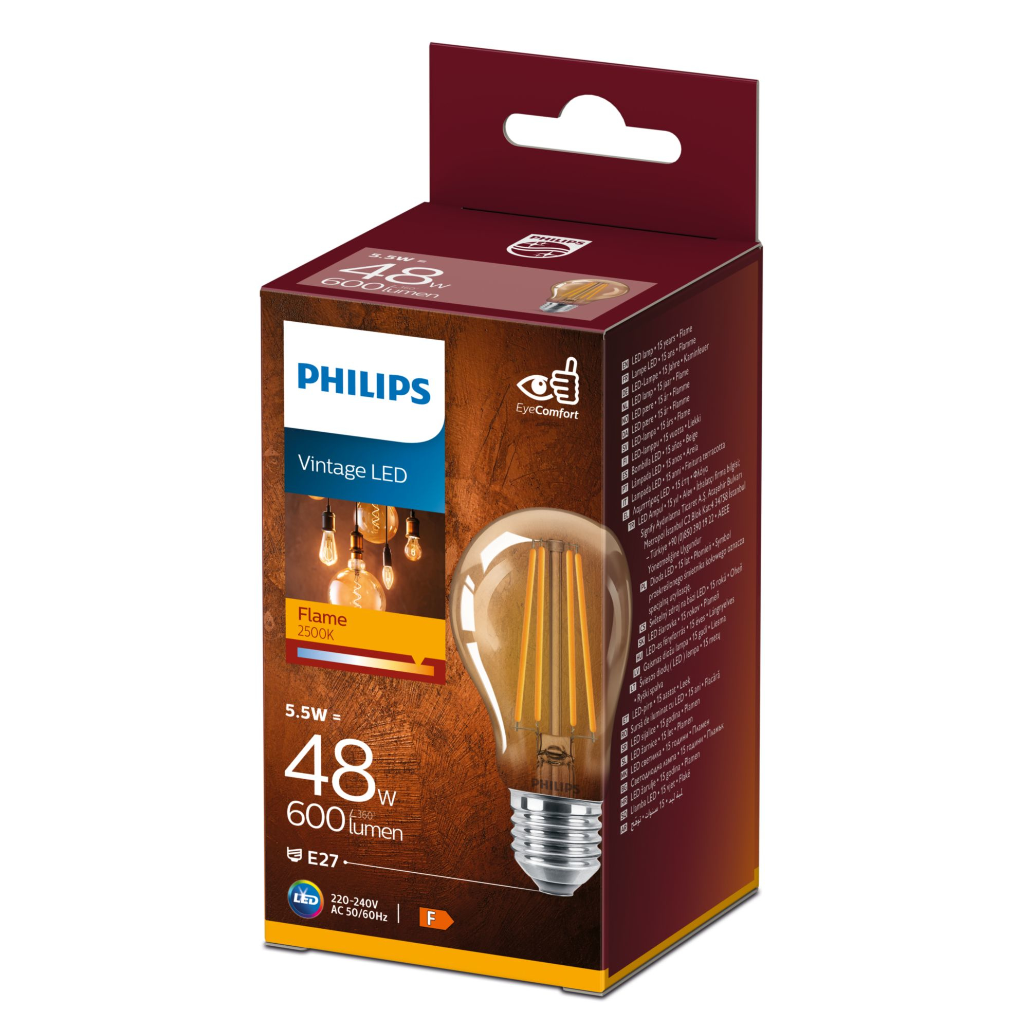 LED-lamp PHILIPS 8718699673567 Gold E27 A60 5,5W-48W
