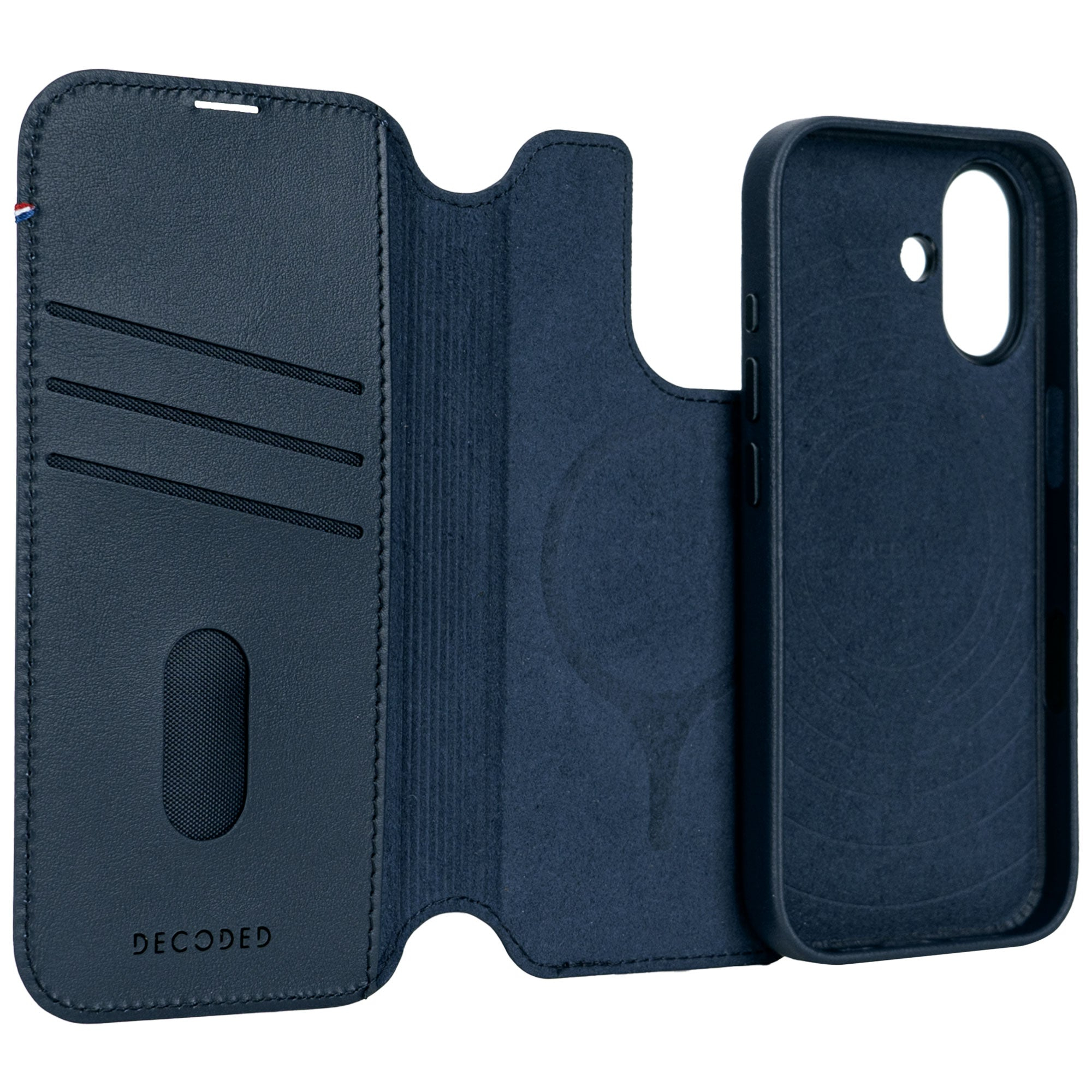 Decoded Leather Detachable Wallet Apple iPhone 17 Navy Shadow