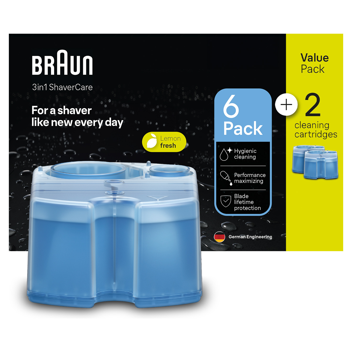 Reinigingsvloeistof BRAUN CCR6+2 / ShaverCare / 3-in-1 / 6+2 gratis