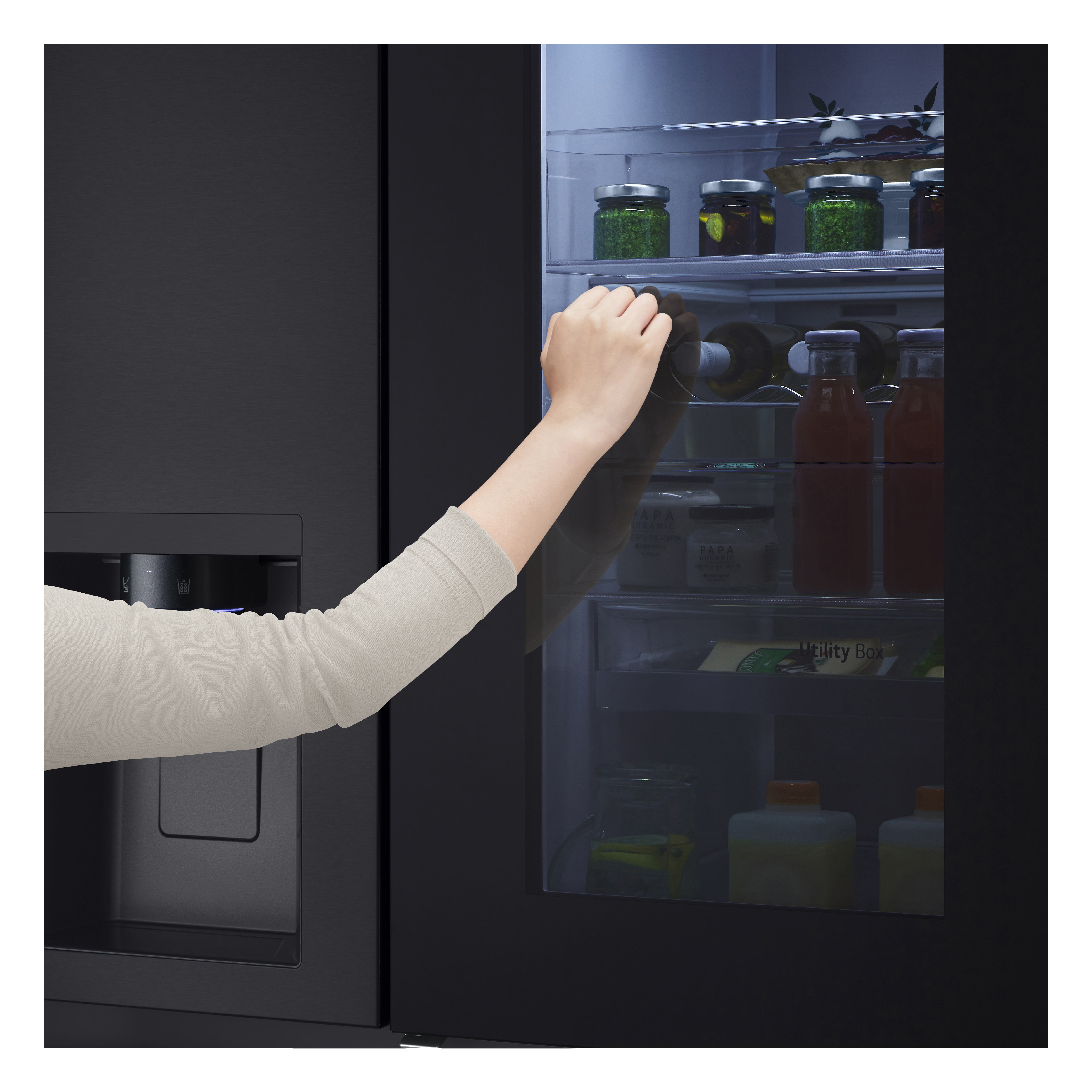 LG InstaView GSXE91EVAD frigo américain Pose libre 628 L D Noir