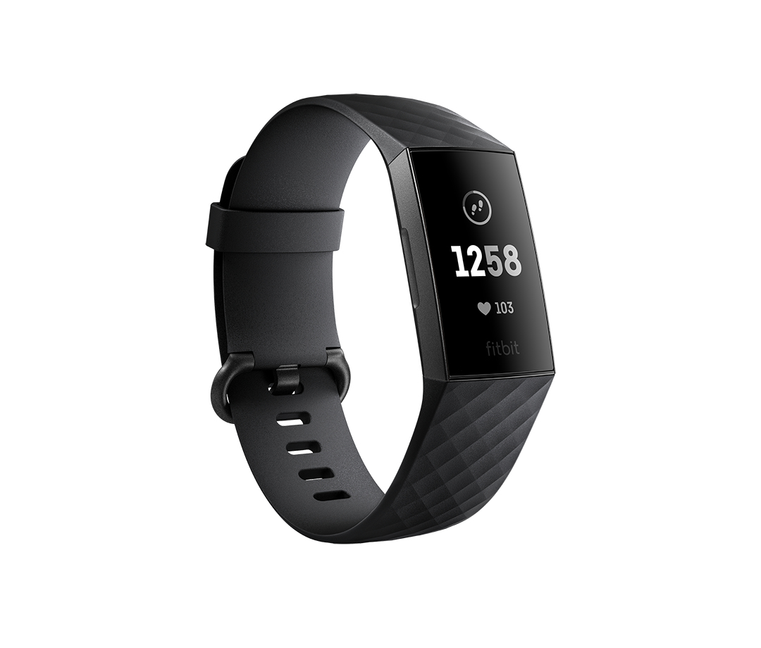 Fitbit Charge 3 OLED Polsband activiteitentracker Zwart, Grafiet