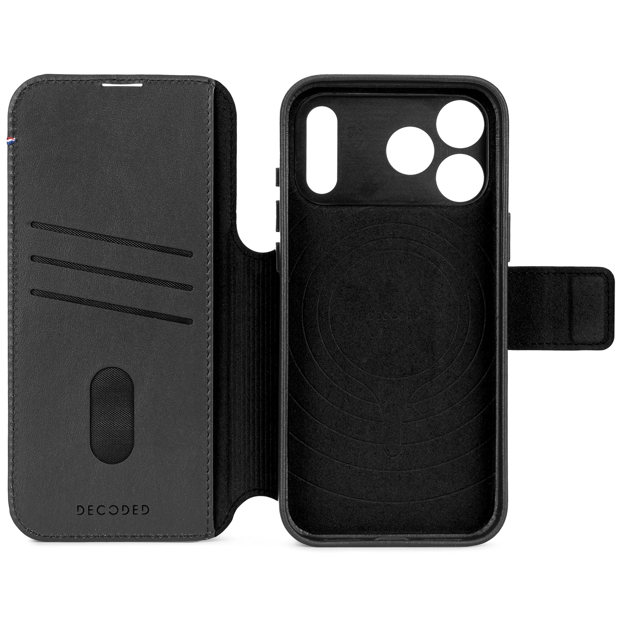 Decoded Leather Detachable Wallet Apple iPhone 18 Pro / 17 Pro Black