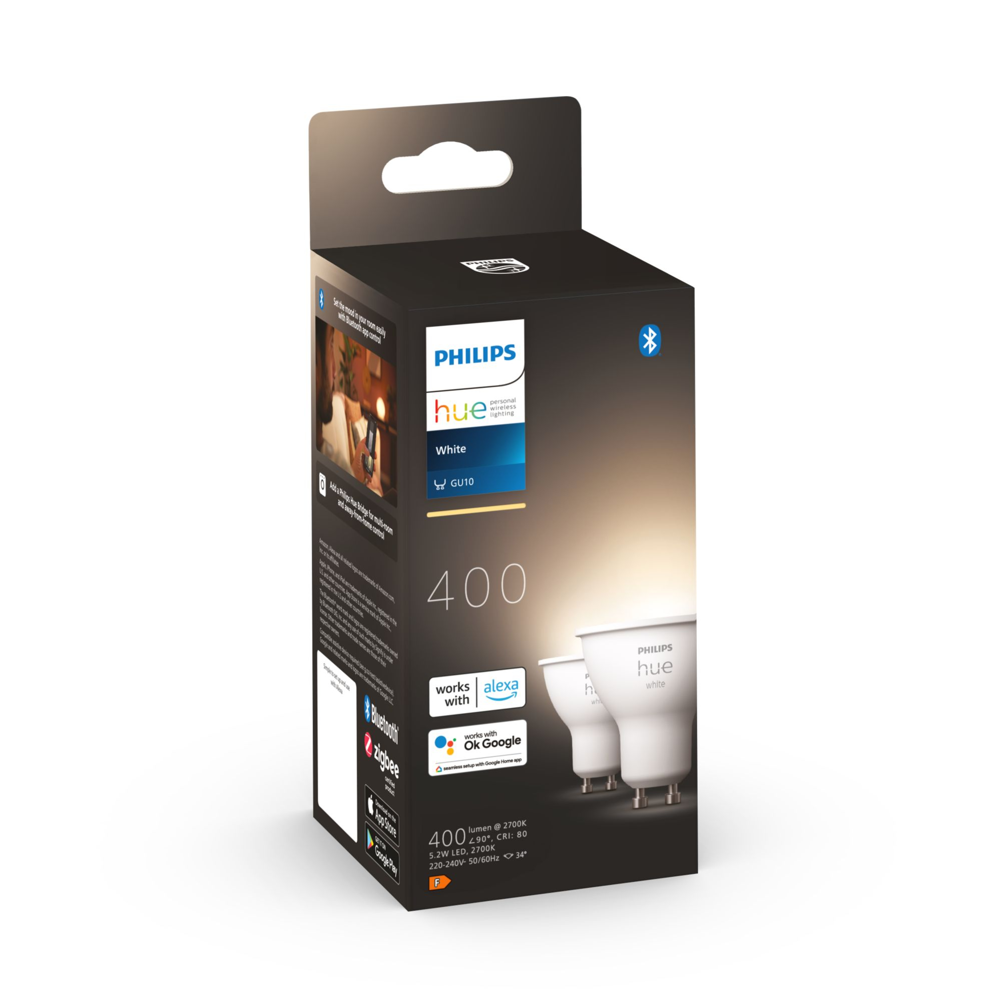 Lamp PHILIPS HUE White GU10 2pcs
