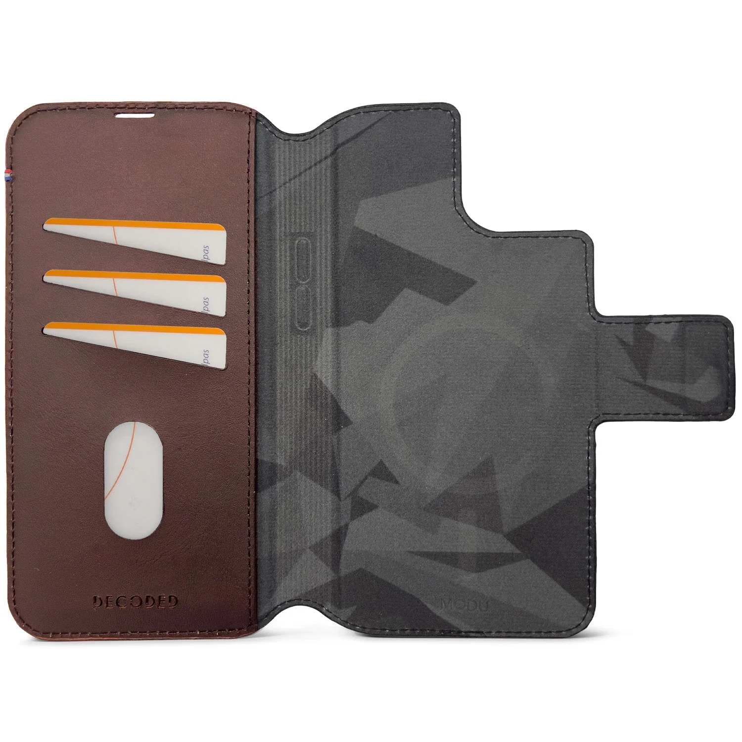 Tas DECODED Modu Wallet Black iPhone 12/Pro 13 & 14 Brown