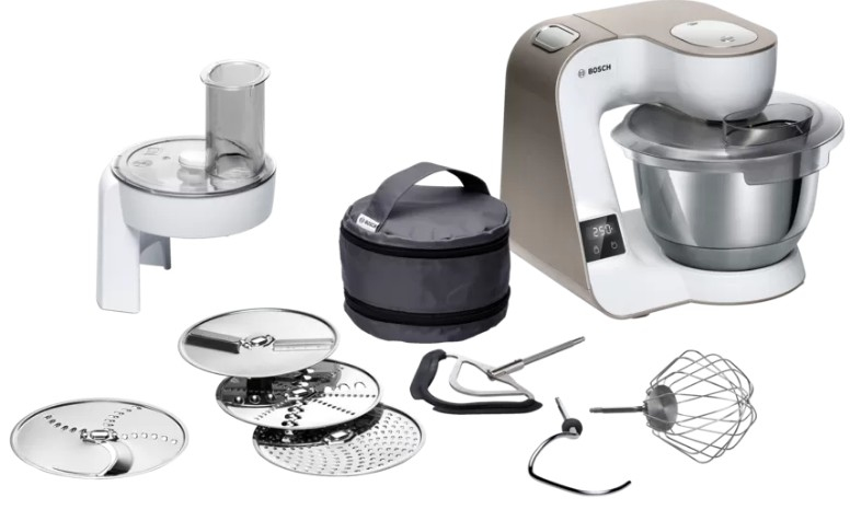 Keukenrobot met weegschaal BOSCH MUM5XW10 wit / champagne