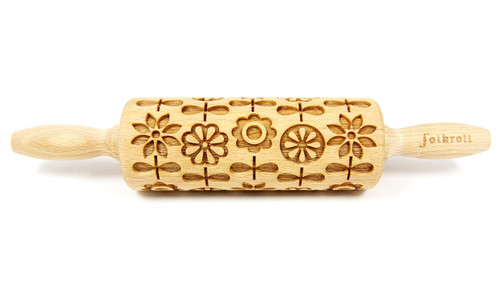 Decoratie-deegrol FOLKROLL 11.FR5009 Scandinavian Flowe / 23cm