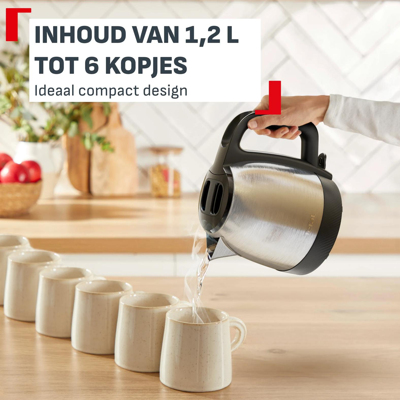 Waterkoker TEFAL KI1E0DE0 Express / 1.2L / inox