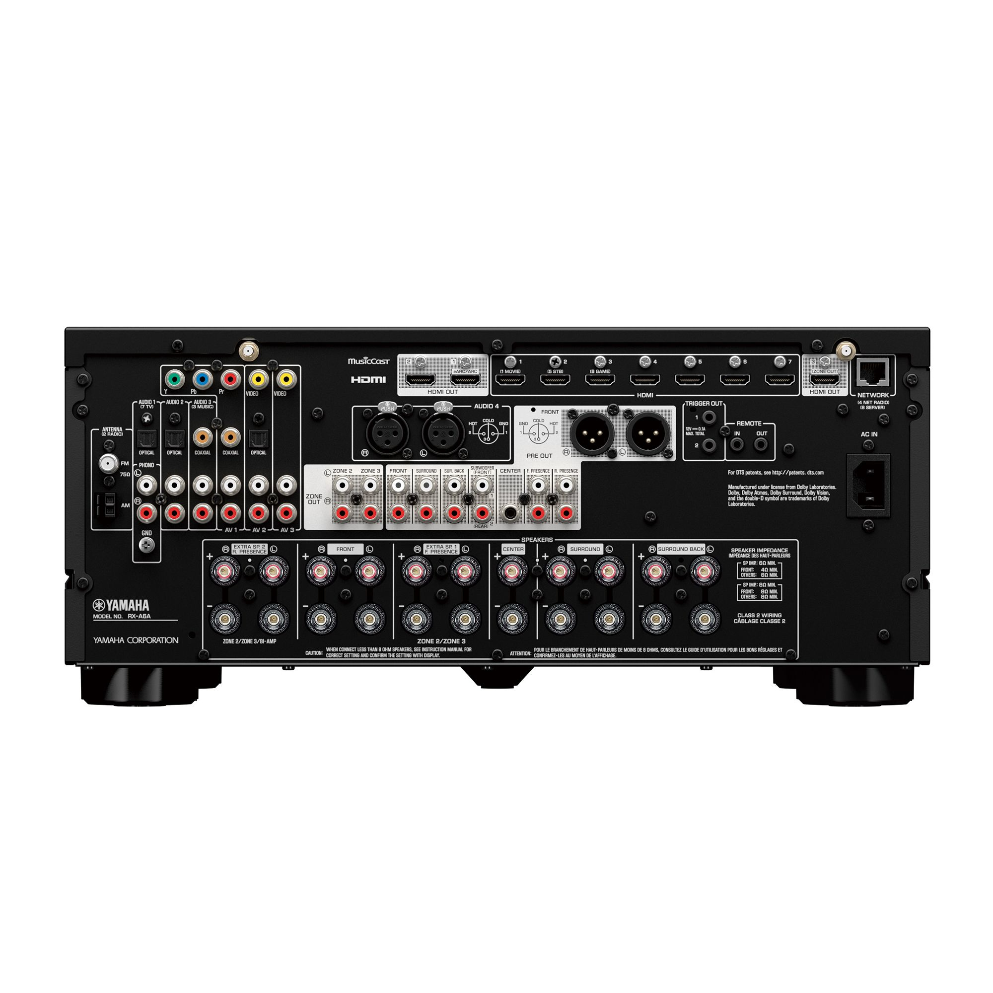 AV Receiver Yamaha RX-A6A zwart