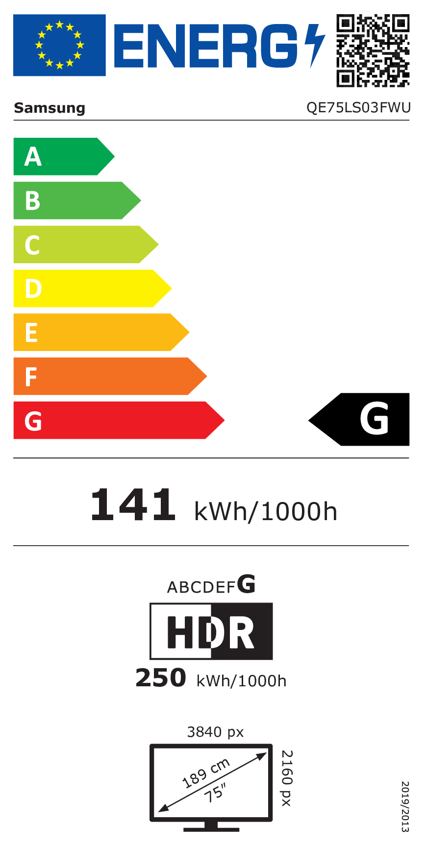 Neo QLED TV SAMSUNG F-QE75LS03FW The Frame Pro + gratis kader | draadloze One Connect Box / Tizen OS 