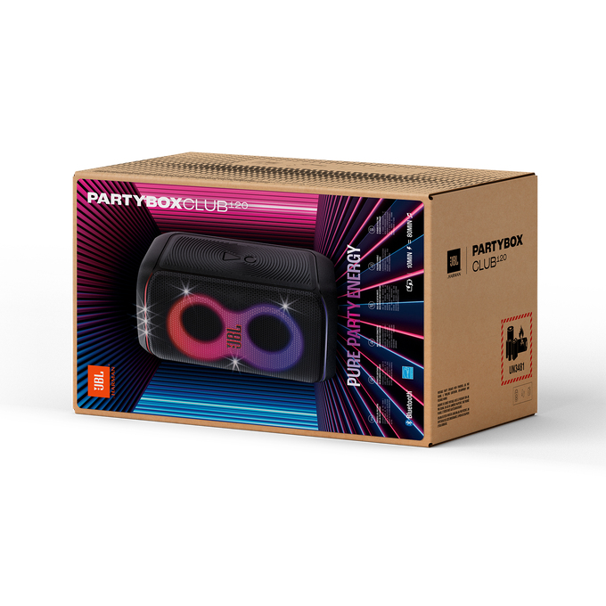 Partyspeaker JBL Partybox Club 120 zwart met accu