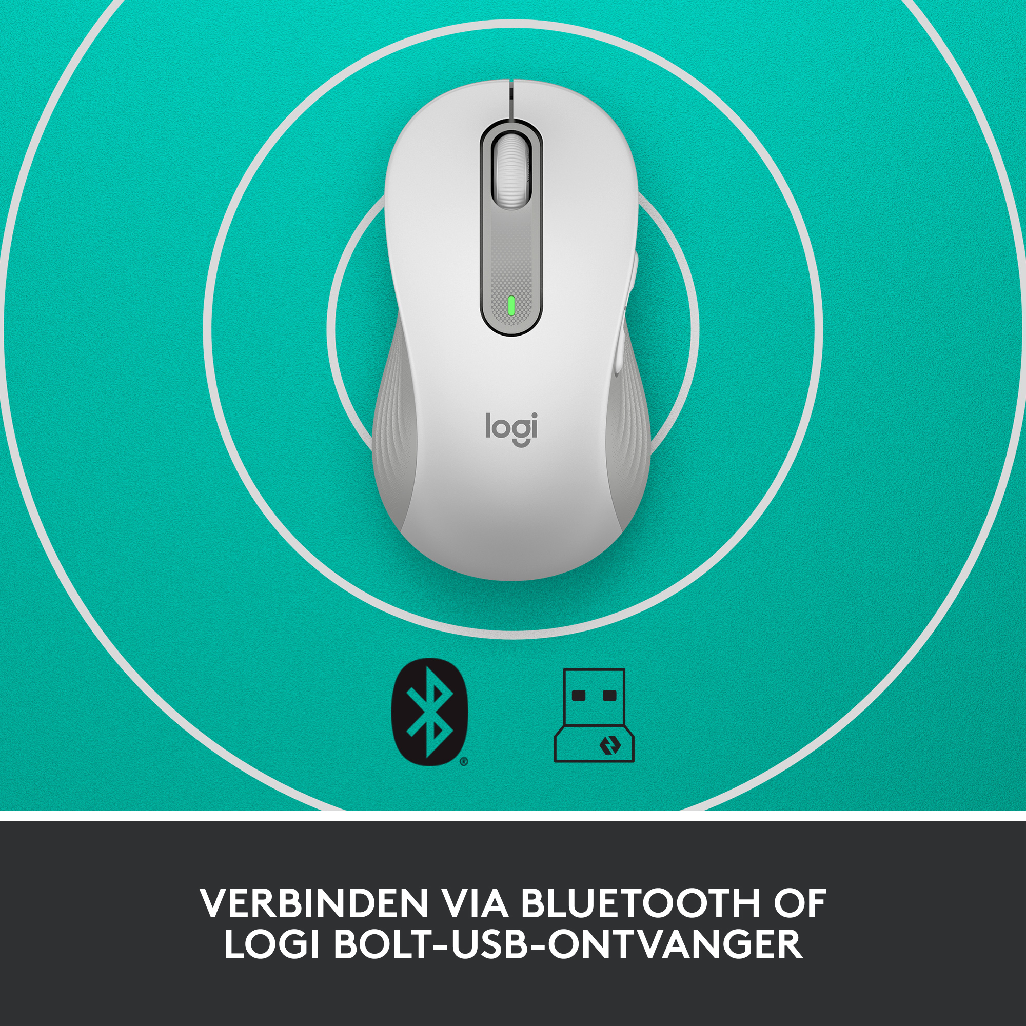 Logitech m650 l signature mouse lh white