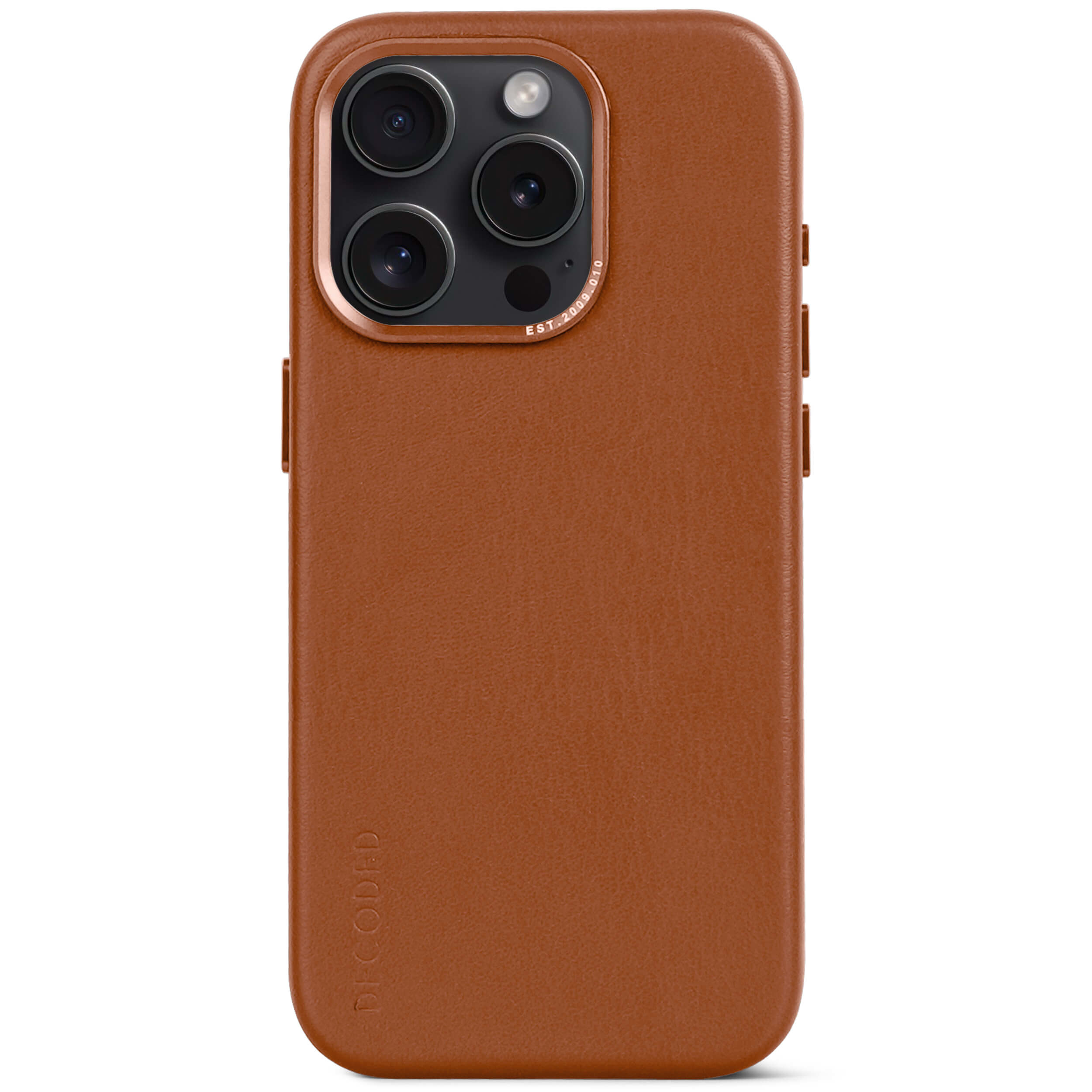 Tas DECODED Leather Backcover iPhone 15 Pro Tan