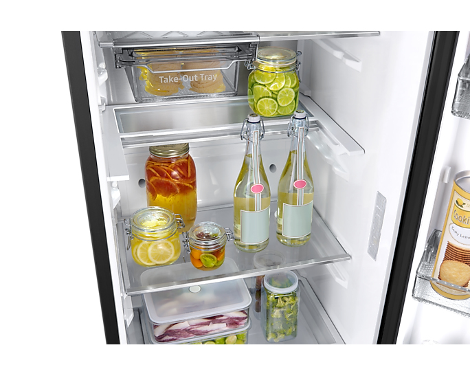 Koelkast SAMSUNG RR39C7EC5B1/EF / 387L / E / 186cm / zwart inox