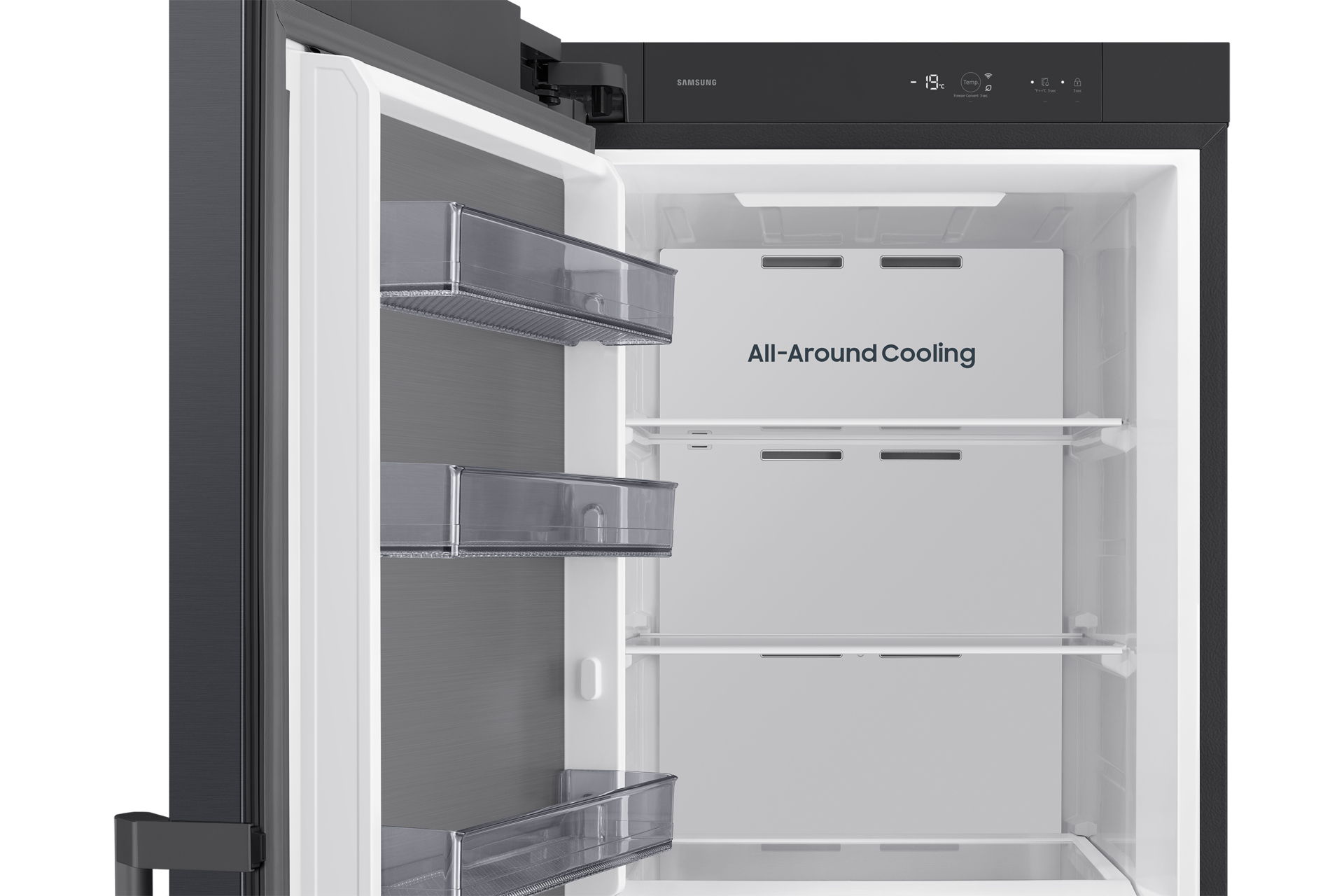 Diepvrieskast SAMSUNG RZ70H32KEFEF / E / 323L / 185cm / zwart inox / wifi