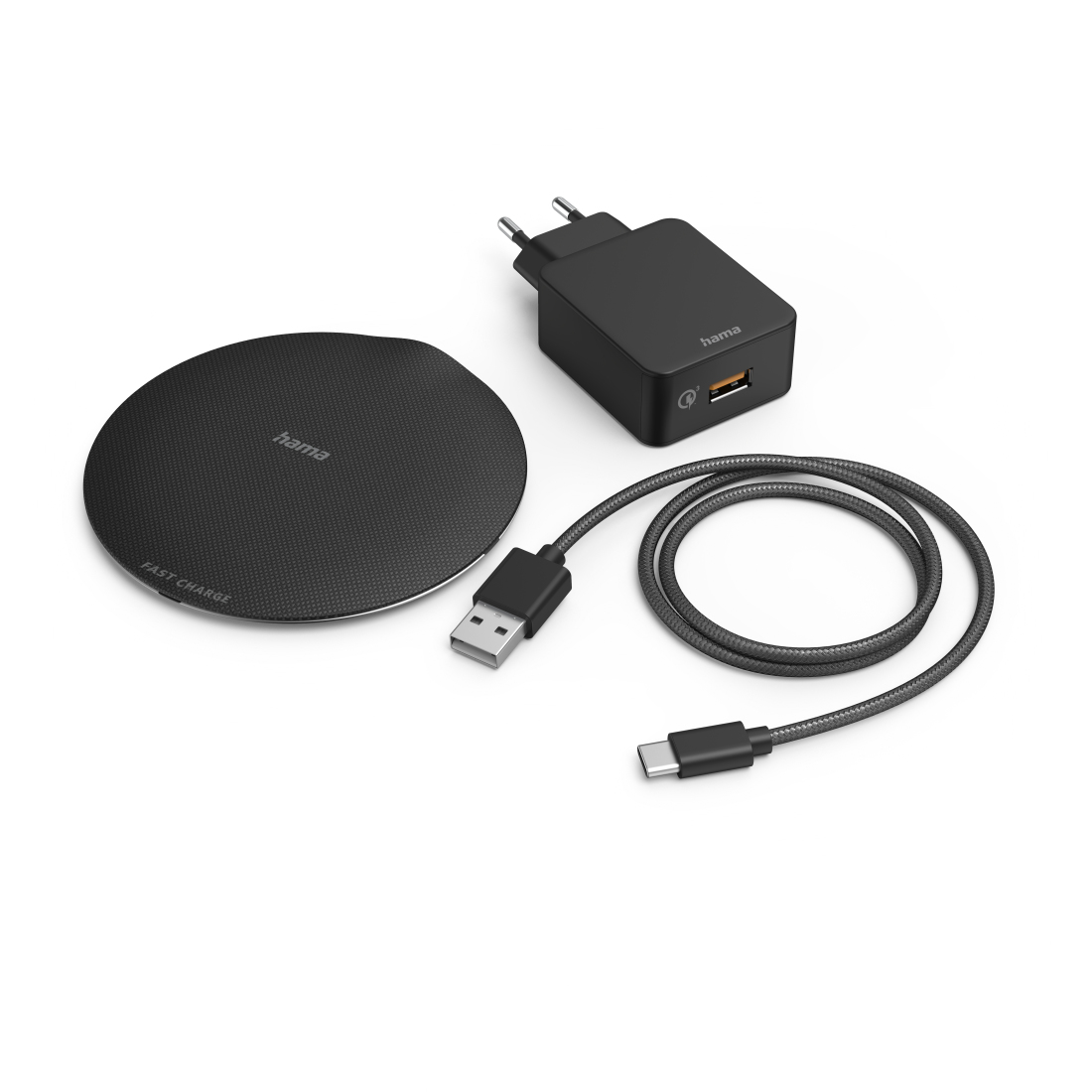 Draadloze oplader Hama QI-FC15 15W Metal zwart