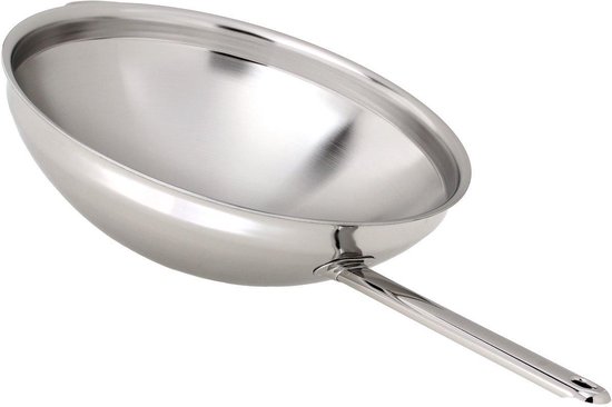 Demeyere wok 30 cm - fond plat