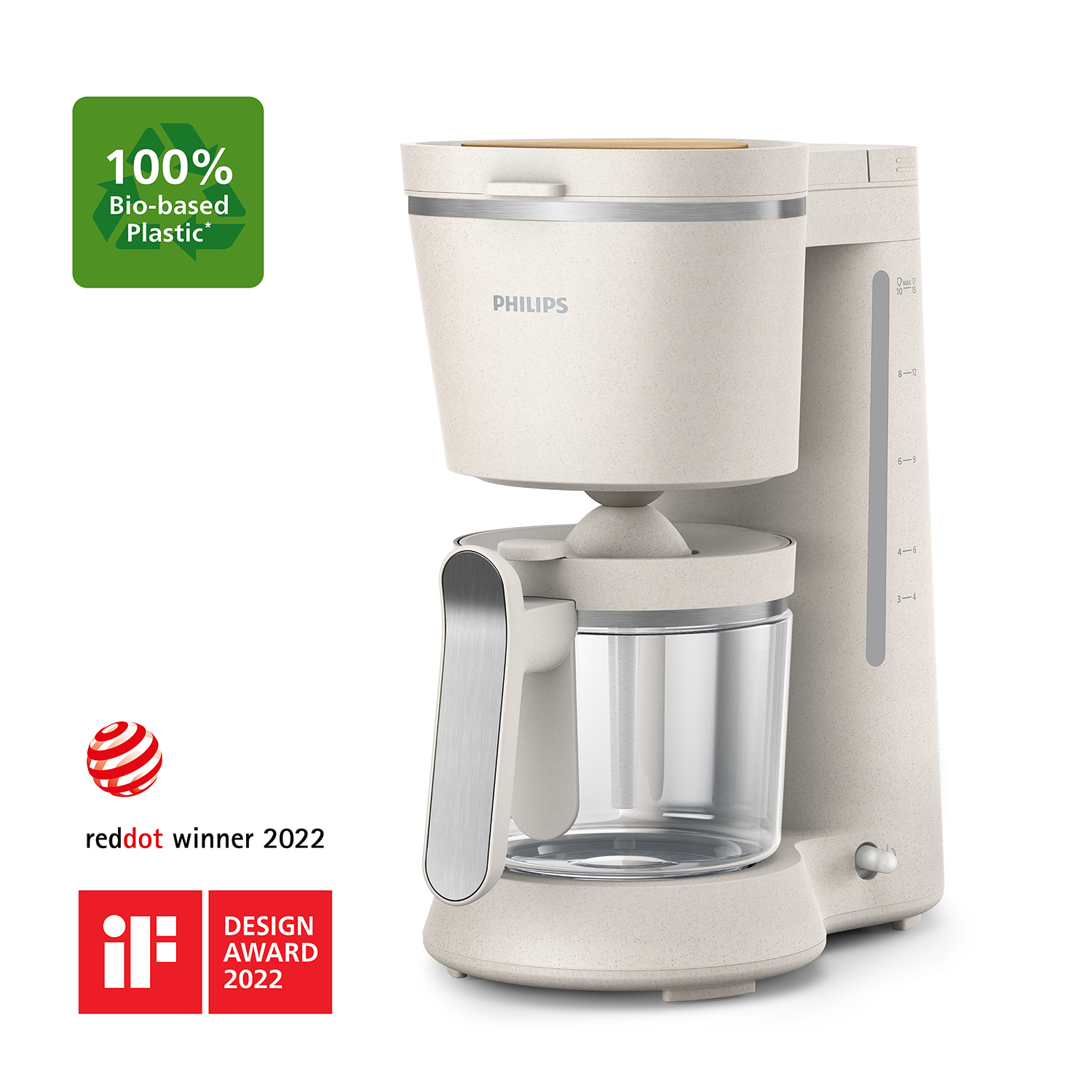 Koffiezet PHILIPS HD5120/00 Eco Series / 1,2L / Mat Wit