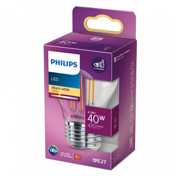 LED-lamp PHILIPS 8718699763176 Filament E27 P45 4,3W-40W