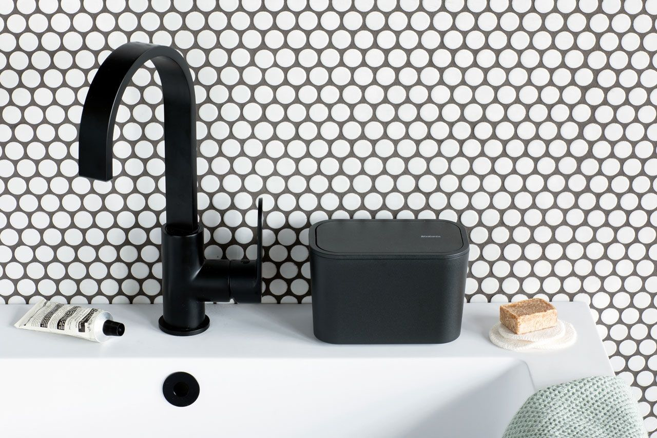 Afvalbakje BRABANTIA 303364 MindSet badkamer / Dark Grey