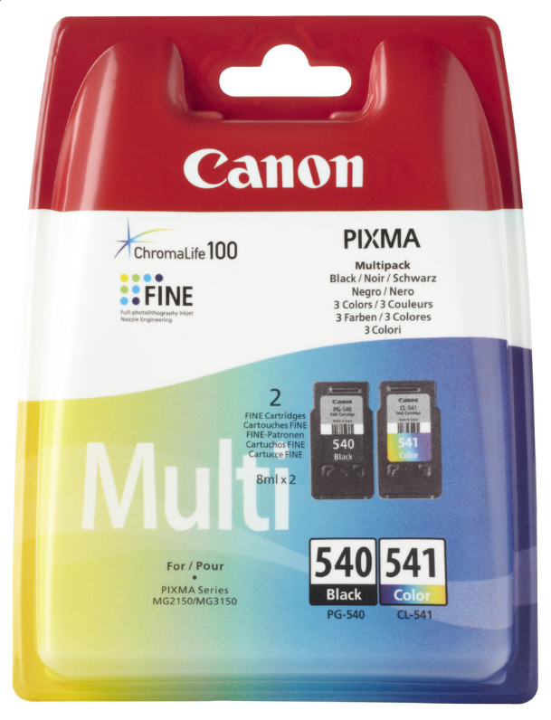 Canon PG-540 / CL-541 inktcartridge 2 stuk(s) Origineel Zwart, Cyaan, Magenta, Geel