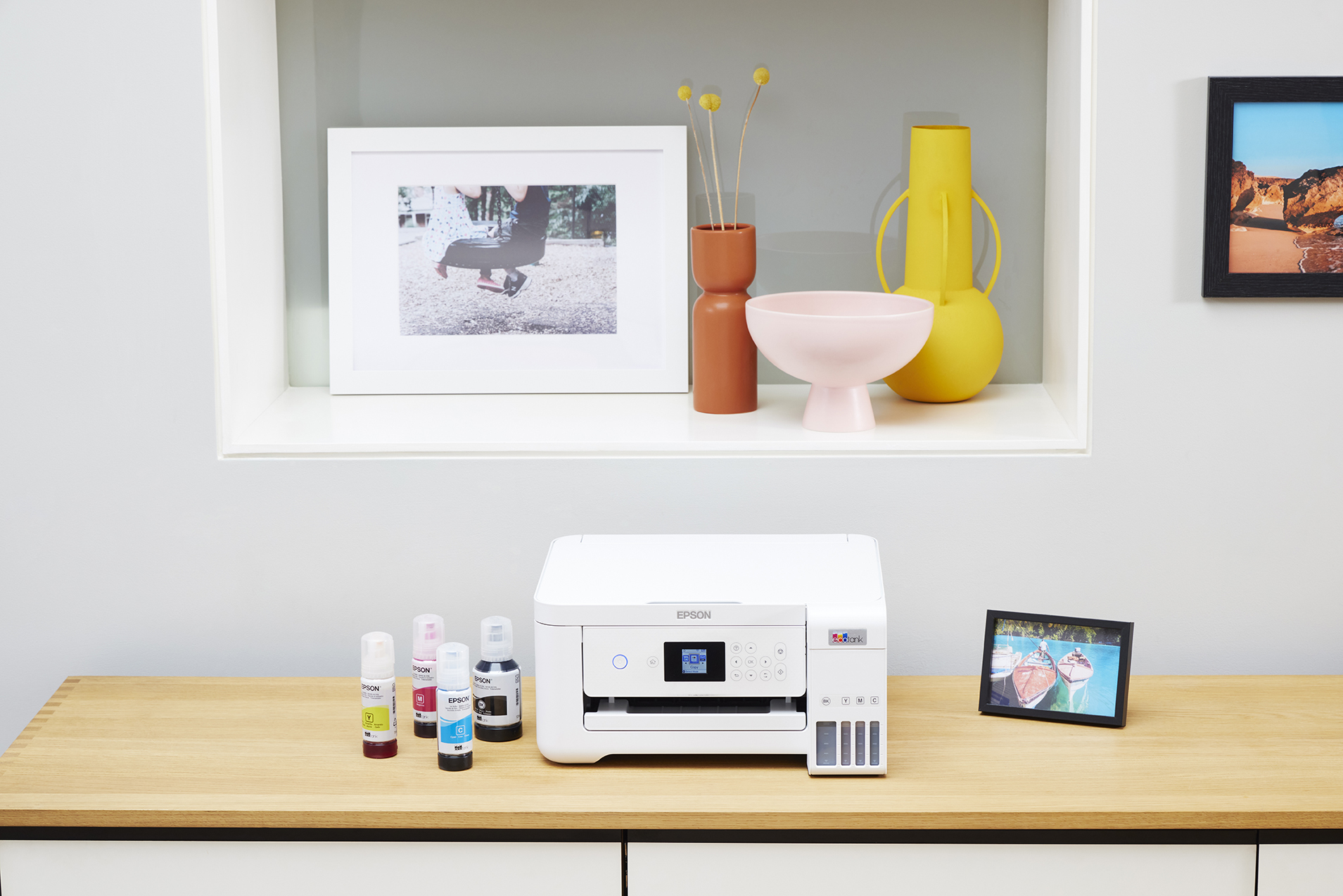 Printer Inkjet EPSON EcoTank ET-2856 Wit AIOFlat Kleur A4