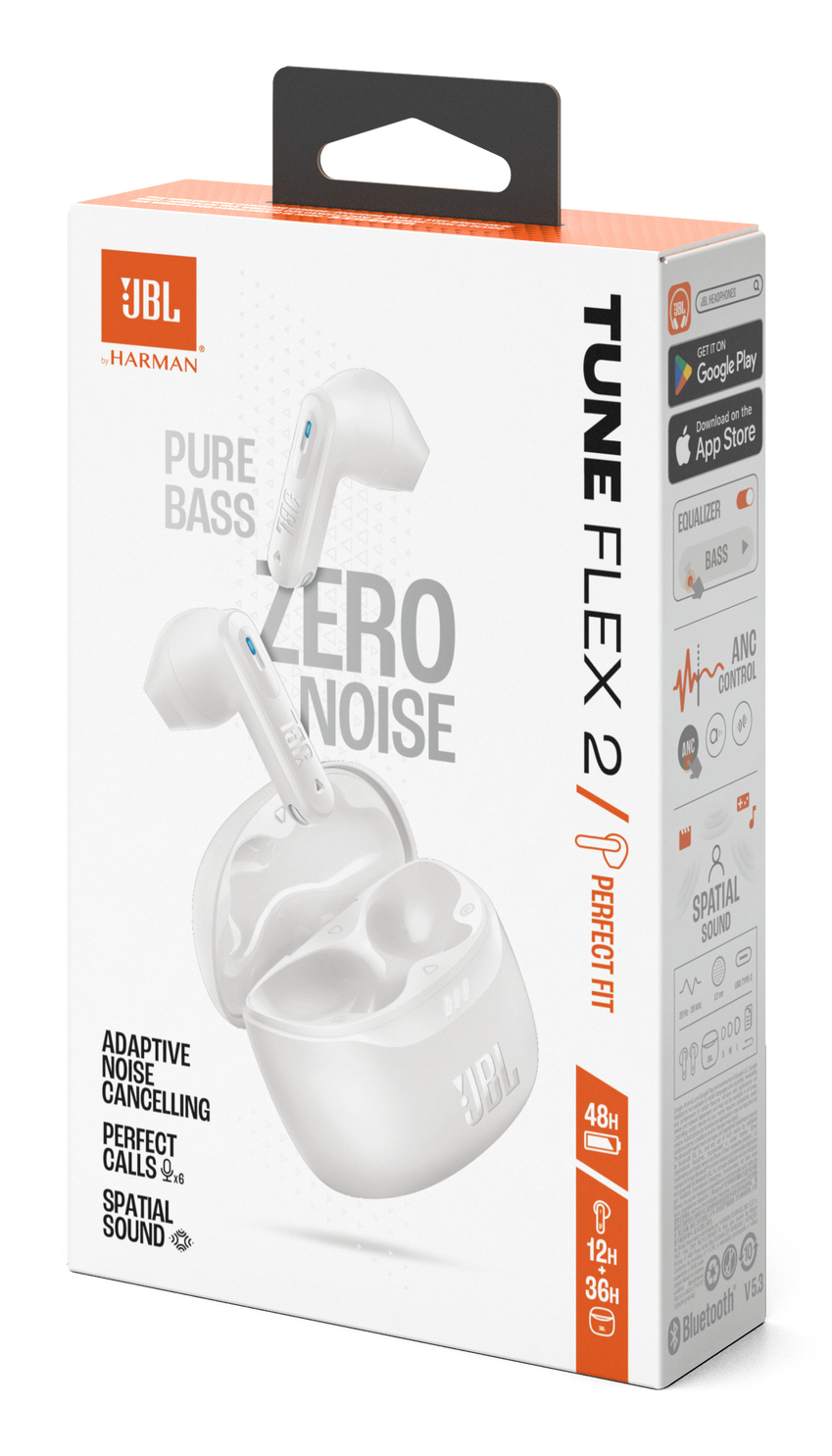 JBL TUNE FLEX 2 TW NC EARBUDS WHITE