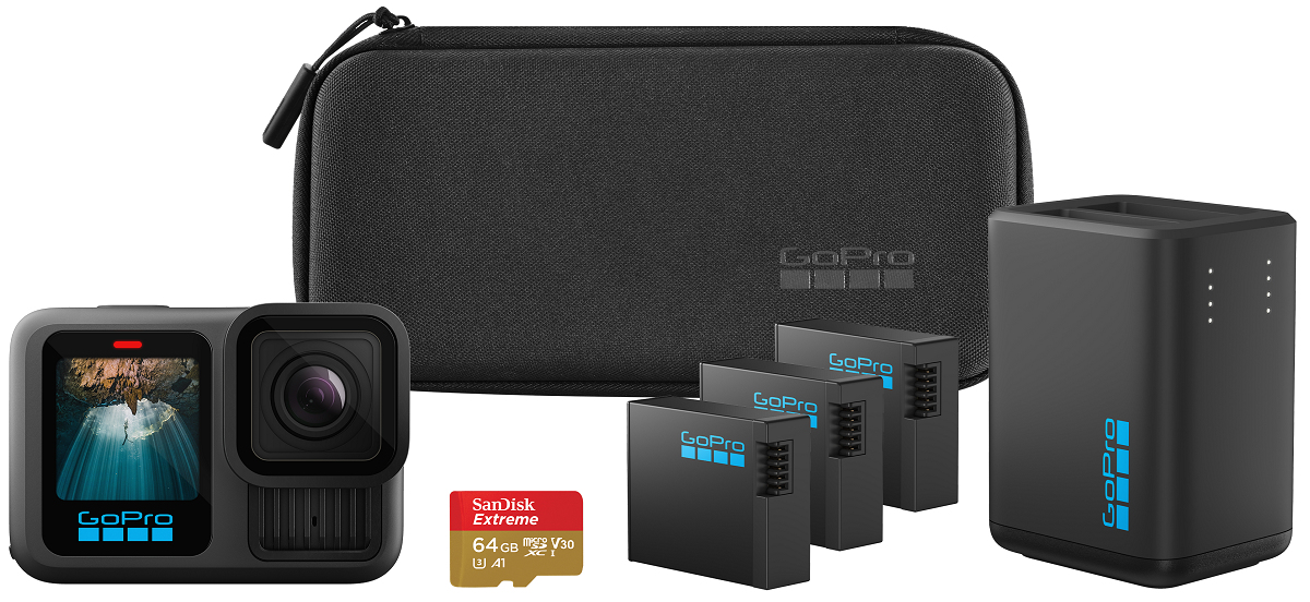 GoPro HERO13 Extended Power Bundle actiesportcamera 27,6 MP 5.3K Ultra HD CMOS 25,4 / 1,9 mm (1 / 1.9") Wifi 125 g