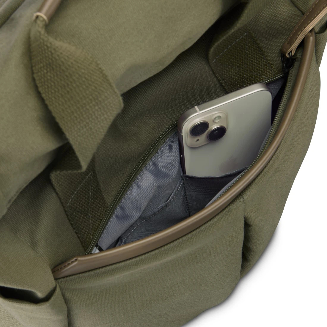 Hama Pureline Laptop Backpack, up to 41 cm (16.2), Green/Brown