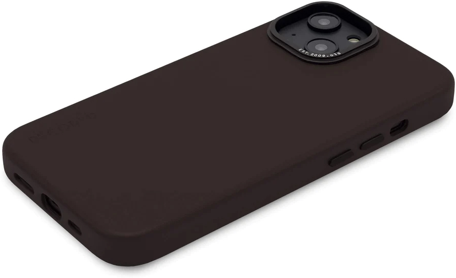 Decoded iPhone 14, housse cuir, brun chocolat