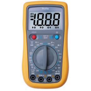 Profile Multimeter Digital, Cat III, 600V ,