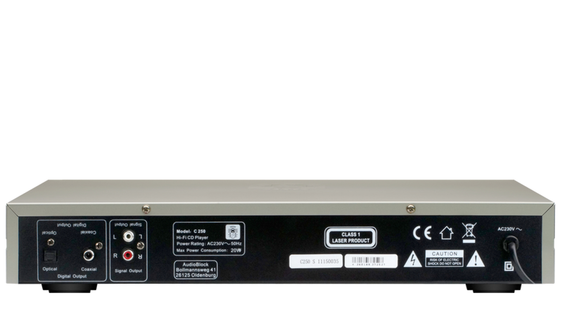 Block cd-player c-250 silver