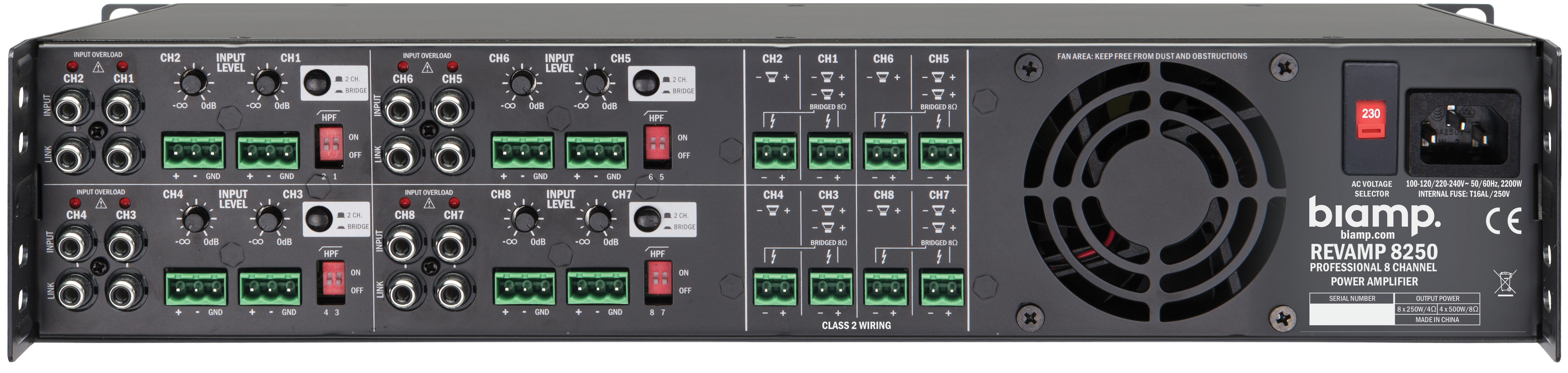 Versterker BIAMP Commercial REVAMP8250