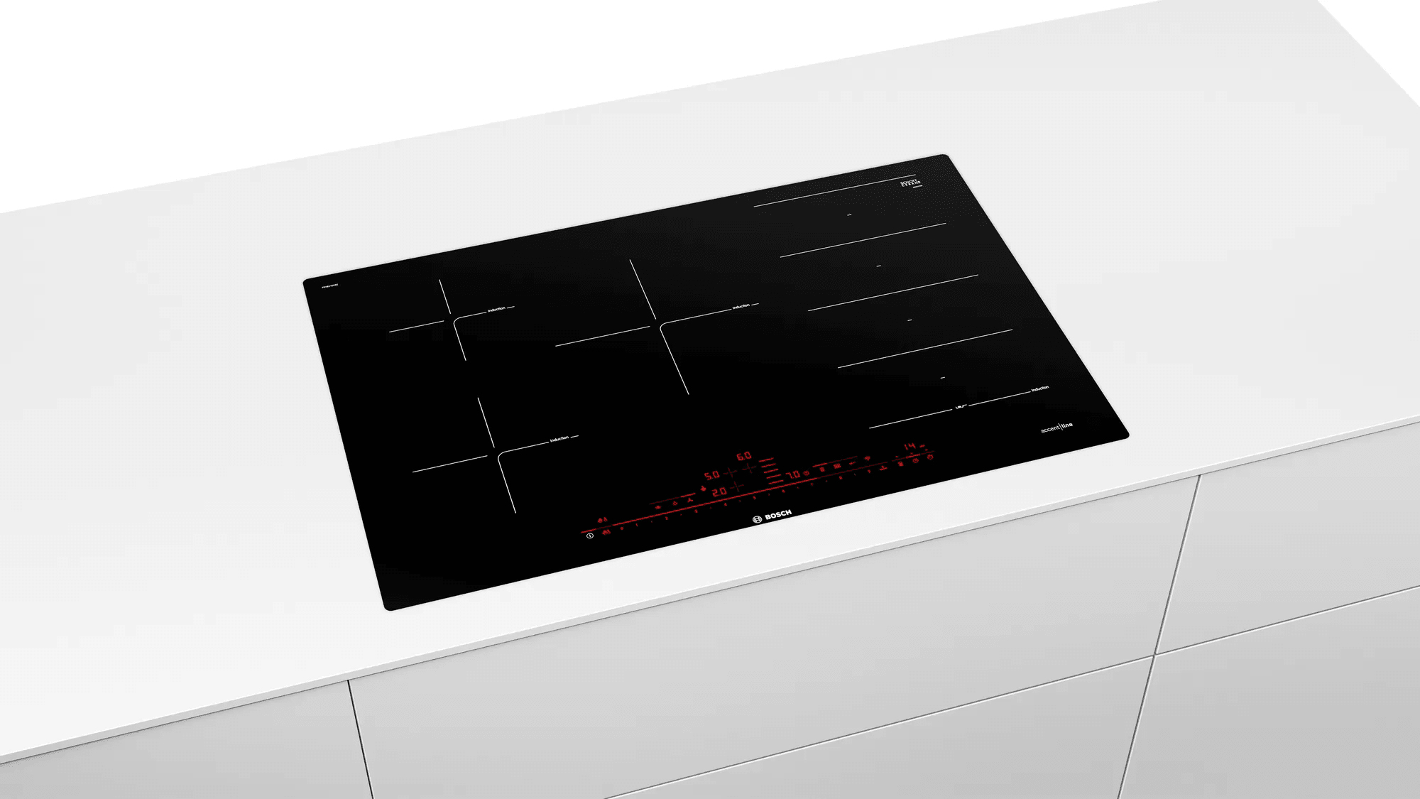 Bosch Serie 8 PXV821DV5E kookplaat Zwart Ingebouwd 80 cm Inductiekookplaat zones 5 zone(s)