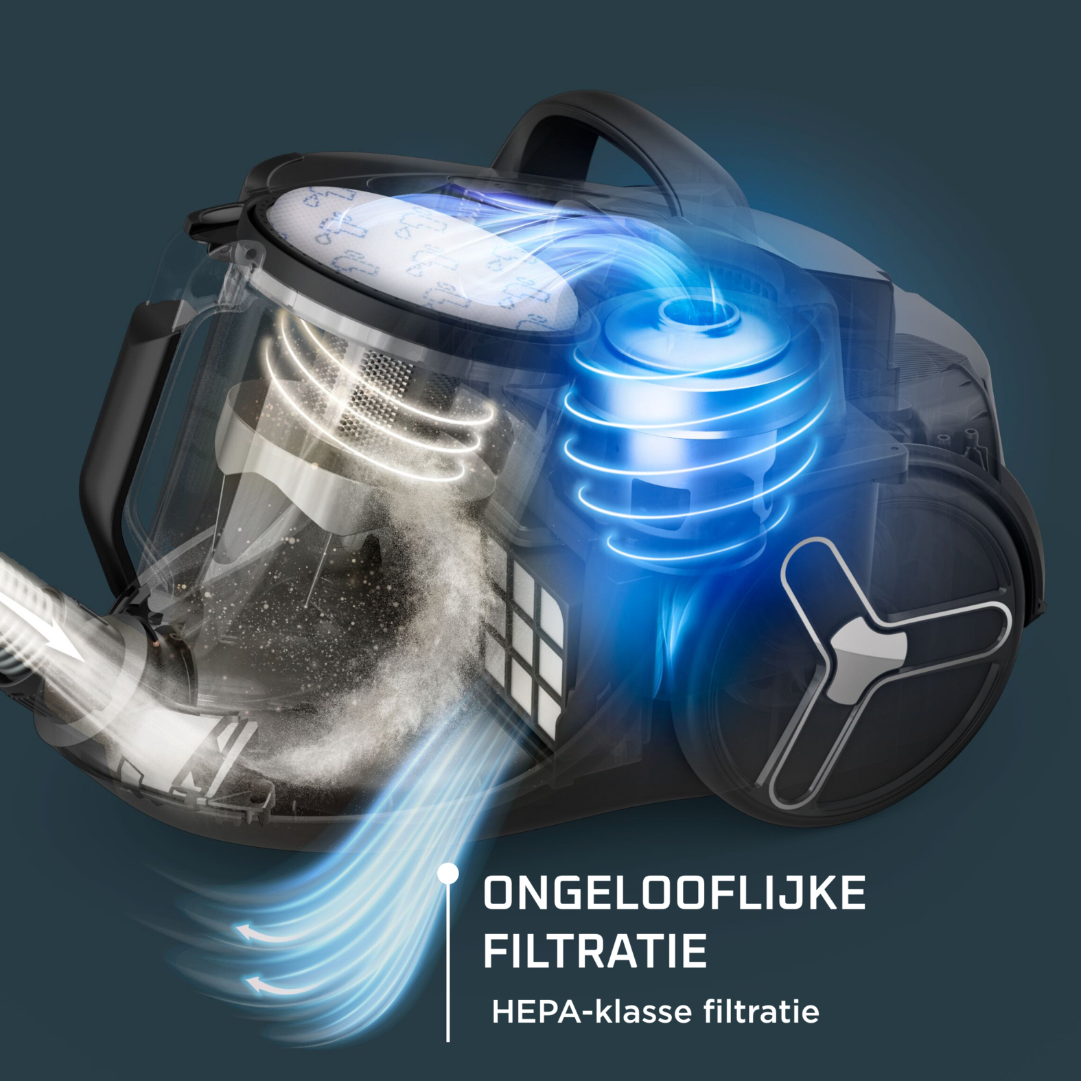 Stofzuiger zonder zak ROWENTA RO7C36EA Green Force Effitech