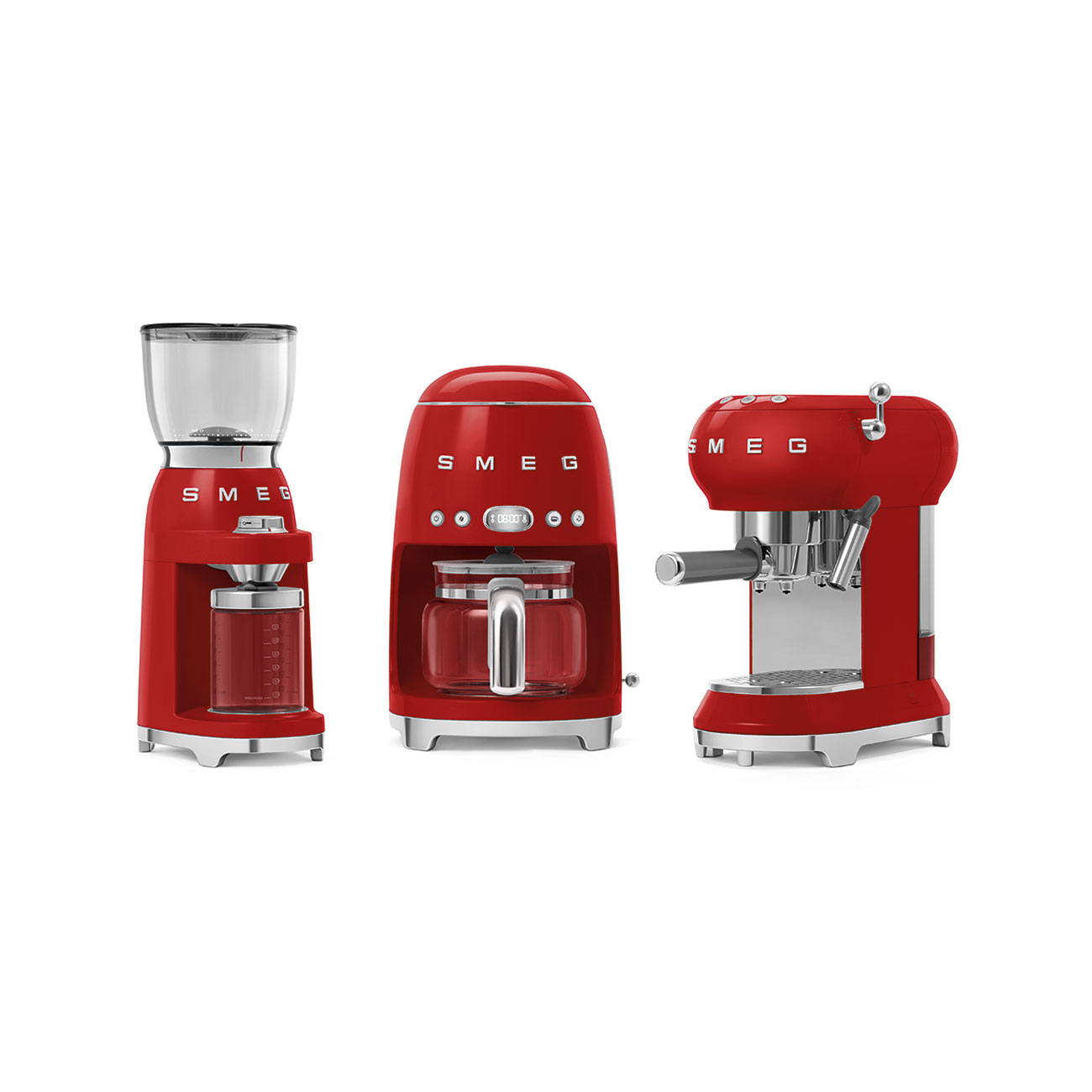 Koffiemolen SMEG CGF11RDEU rood 