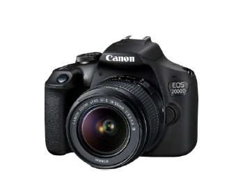 Canon EOS 2000D BK 18-55 IS II EU26 Kit d'appareil-photo SLR 24,1 MP CMOS 6000 x 4000 pixels Noir
